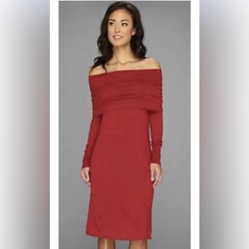 Tommy Bahama Hobart Off the Shoulder or Cowl Neck Charcoal Grey Dress Size:M